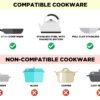 Invisacook Four Burner Squared Unit With FREE 10pc Cookware Set - Image 7