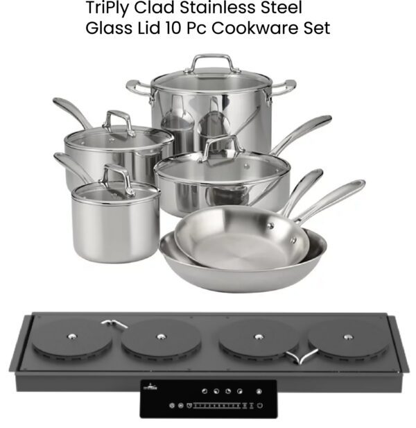 Invisacook Four Burner Unit Galley With FREE 10pc Cookware Set