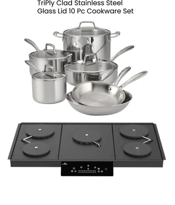 Invisacook Five Burner Unit With FREE 10pc Cookware Set